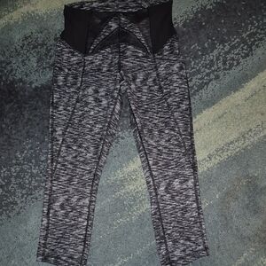 lululemon athletica Black and Gray Cropped Pants